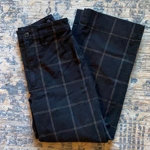 Madewell Slim Emmett Wide-Leg Crop Pants in Space-Dyed Windowpane - size 24